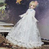 BJD Doll Clothes Embroidered Mesh Dress Wedding Dress for SD BB Girl Ball Jointed Dolls,1/4
