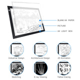Black A4 Dimmable LED Artcraft Light Box Tracer Slim Light Pad Portable Tablet, USB Power Cable Copy Drawing Board Tracing Table for Artists Designing, Animation, Sketching, Stenciling X-ray Viewing
