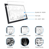 ME456 A4 LED Light Box 9x12 Inch Light Pad Only 5mm Ultra-Thin USB Power Light Table for Tracing