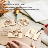 Unfinished Wood Ornaments, PETUOL Valentine Day DIY 32pcs 4x3in Creative Irregular Blank Wood Natural Slices for DIY Crafts, Painting, Pyrography, Writing, Photo Props, Coasters and Home Decorations