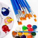 Paint Brushes Set 50 Pcs Kids Nylon Flat Hair Acrylic Small Oil Watercolor Artist Painting Kits Bulk for Children ...