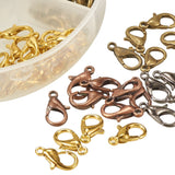 PH PandaHall 1 Box 120PCS 6 Color Zinc Alloy Lobster Claw Clasps for Jewelry Necklaces Bracelet Making, Nickel Free (12x7mm)