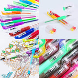 Glitter Gel Pens 48 Colors Glitter Markers Fine Point Colored Gel Pen Set for Adult Coloring Book Doodling Crafting Scrapbooking Drawing Painting