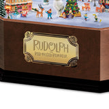 The Bradford Exchange Rudolph The Red-Nosed Reindeer Music Box with Art and 3D North Pole Scene Inside