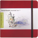 Travelogue Drawing Book, Square 5-1/2 x 5-1/2, Vermilion Red Artist Journal