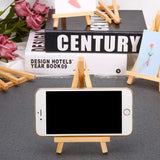 Mayitr 10pcs Mini Wooden Artist Easel Triangle Cards Stand Display Wedding