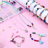 Jewelry Making kit for Girls, Paxcoo 800 Pcs Bead Bracelet Making Kit for Girls Kids with Beads Charms, Spacer Beads, Beading Cord for Bracelets Jewelry Making Kids