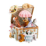 Mr.Winder Cat Music Box Cute Resin Kitty Musical Box Romantic Creative Birthday Gift for Girlfriend Children on Christmas/Birthday/Valentine's Day Castle in The Sky