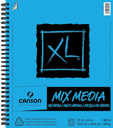 Canson XL Series Mix Media Pad, 11"X14" Side Wire 2-Pack