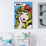 wall26 - Canvas Wall Art - Country Pinup Girl Pop Art - Giclee Print Gallery Wrap Modern Home Decor Ready to Hang - 32x48 inches
