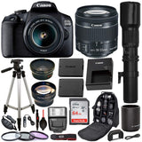 Canon EOS 2000D (Rebel T7) Digital SLR Camera with 18-55mm is II Lens Kit & Professional Accessory Bundle - Package Includes: SanDisk Ultra 64GB SDXC Memory Card, Spare Battery, 3PC Filter Set & More