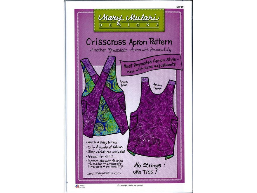 Mary's Productions Mary Mulari Crisscross Apron Ptrn, Original Version