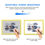 A4 Dimmable Brightness LED Artcraft Light Box Tracer Slim Light Pad Portable Tablet, ME456 USB Power Cable Copy Drawing Board Tracing Table for Artists Designing, Animation, Sketching (Yellow)