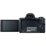 Canon M50 Mirrorless Camera Lens Bundle; 15-45mm is STM, 75-300mm III, 500mm, Lens Converter, T-Mount, Lexar 64GB U3 and Accessory Bundle