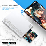 Polaroid Mint Pocket Printer W/ Zink Zero Ink Technology & Built-In Bluetooth for Android & iOS Devices - White