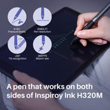 2019 Huion Inspiroy Ink H320M Dual Purpose Drawing Tablet LCD Writing Tablet, Battery-Free Digital Graphics Pen Tablet with 8192 Pressure Sensitivity, 11 Express Keys, Android Support-9inch, Black