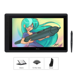 Artisul D16 Graphics Tablet 15.6'' Drawing Tablet with Screen 19201080 FHD Drawing Monitor Battery-Free Stylus with 8192 Levels of Pen Pressure 7 Customized Shortcut Keys and a Dial-2019 Version