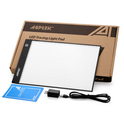 Fixm A4 Light Box, Ultra-thin Portable USB Power Cable Dimmable Brightness LED Artcraft Tracing Light Pad Drawing Light Board Table Animation, Sketching, Designing, Stencilling Diamond Painting