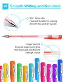 Gel Pens for Adult Coloring innhom 120 Colors Gel Pen Set for Adult Coloring Books Crafting Doodling Scrapbooking Drawing- Glitter Metallic Pastel Neon Swirl Standard Colors with Case