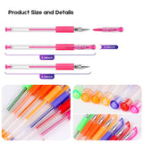 Glitter Gel Pens, 32 Colors Neon Glitter Pens Colored Pens Fine Tip Art Markers Set with 40% More Ink for Adult Coloring Books, Drawing, Doodling, Scrapbook, Bullet Journals, Great Back to School Gift