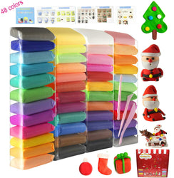 Modeling Clay 48 Colors, Air Dry Clay Magic Clay with Tools and English Manuals 48 Pieces 26.5 Ounce
