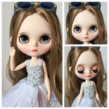 Aegilmc BJD Dolls Blythe Puppet, 1/6 Sd 30Cm Ball Jointed Body Dolls, Fashion Replaceable Big Eyes Hand Skin Reborn Toy Surprise DIY Gift Make Up,Natural,19joints