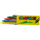Large Crayon - (36) Packs, 4 Pieces Per Pack - For Kids, Boys and Girls, Party Favors, Piñata Stuffers, Children's Gift Bags, Carnival Prizes