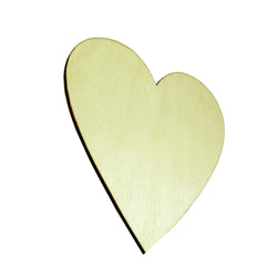 4 inch Wood Hearts, Natural Unfinished Wood Heart Cutout Shape (50 Pieces)