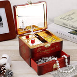 Musical Jewelry Box,salaheiyodd Retro Dancing Girl Clockwork Dressing Music Box Home Decor Desktop Ornament Crafs