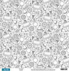 American Crafts 375301 Adult Coloring Books Patterned Paper (25 Pack), 12 by 12", Birthday