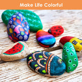 Pedy 22 Colors Paint Marker Pens for Rock Painting, Metal, Stone, Ceramic, Glass, Wood, Canvas Painting, Professional Medium Tip, Non-Toxic, No Odor, Quickly Dry, Long Lasting, Water Resistant
