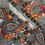 ITY Fabric Paisley Maize (10-1) Print Polyester Lycra Knit Jersey 2 Way Spandex Stretch 58" Wide