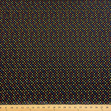 Cotton Printed Multi Dot Fabric 45" Wide 100% Cotton By The Yard Black