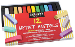 Sargent Art 22-4112 Colored Square Chalk Pastels, 12 Count (4 Pack)