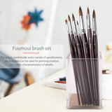 Watercolor Brushes - Artist Round Detail Paint Brush Set, Sable Hair 9 Different Sizes for Watercolors, Acrylics, Inks, Gouache, Oil Painting and Tempera