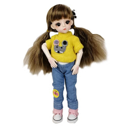 EVA BJD Cute Doll 1/6 12inch 30CM,Body Clothes Shoes and Wig Included,Full Set 17 Jointed Doll for 6 Year Old Girl and up,Gift for Birthday, Wedding (JJ)