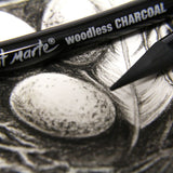 Mont Marte Woodless Charcoal Pencils, 3 Piece. Features 3 Grades of Charcoal Including Soft, Medium and Hard.