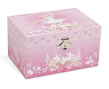Jewelkeeper Girl's Musical Jewelry Storage Box with Spinning Ballerina, Pink Design, Swan Lake Tune