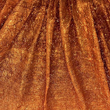 Metallic Eyelash Uragiri Lame Fabric Long Hair Shiny 60" Wide BTY (Orange)