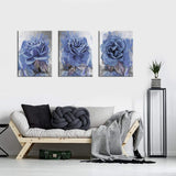 BIL-YOPIN Canvas Wall Art Flowers Painting 12x16inchx3 Pieces Framed Canvas Pictures Prints Contemporary Watercolor Artwork Ready to Hang for Home Decoration Office Wall Décor,3 Panels