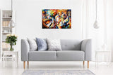 Bottle Jazz by Leonid Afremov Canvas Wall Art Picture Print for Home Decor (24x16)