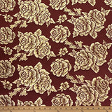 Metallic Floral 3D Jacquard Fabric 60'' Wide sold By The Yard for Curtains, Drapery, Upholstery