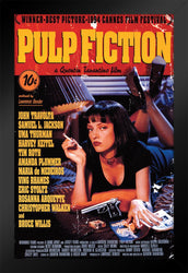 Pyramid America Pulp Fiction Uma Thurman Smoking Black Wood Framed Movie Poster 14x20