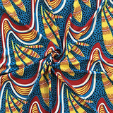 ITY African Print Fabric Tropical (15-3) Polyester Lycra Knit Jersey 2 Way Spandex Stretch 58" Wide