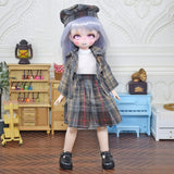 Yutotue 1/6 Ball Jointed BJD Dolls Cute Girls/Fashion Boys DIY Toys Full Set with Clothes Dress Outfits Shoes Wig Hair Makeup, Best Gift for Childrens (Emma (Anime Face Girl))