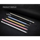 ZSCM Ballpoint Pen 0.5mm Fine Point Gel Pens, Gel Ink Rollerball Pen Writing for Business, School and Office, Metal Hand Feeling, Black Ink, 6 Pack (Pink)