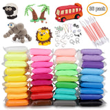 HB HOMEBOAT Modeling Clay Air Dry DIY Ultra Light Molding Clay , Toptops 36 Colors Soft Magic Plasticine Craft Toy with Tools, Best Kids Gift for Any Holiday