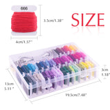 MIAHART 158 Pcs Embroidery Floss Kit, Includes 57 Color Embroidery Threads with Organizer Box, 101 Pcs Cross Stitch Tool Kits for Friendship Bracelet String Making