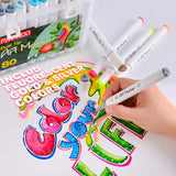 80 Colors Alcohol Markers, ParKoo Dual Tips Permanent Art Markers for Kids, Highlighter Sketch Marker Pens for Drawing Sketching Adult Coloring, Alcohol Based Markers with Carrying Case