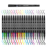 Dual Tip Brush Pens Calligraphy Art Marker,Brush and Fine Point Pen,SUTOROO Colored Fine Point Bullet Journal Pen Set,Ink rich,for Beginner Adult coloring Journaling Drawing Coloring Book(24 Colors)